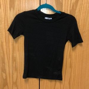Zara Black Checkered T